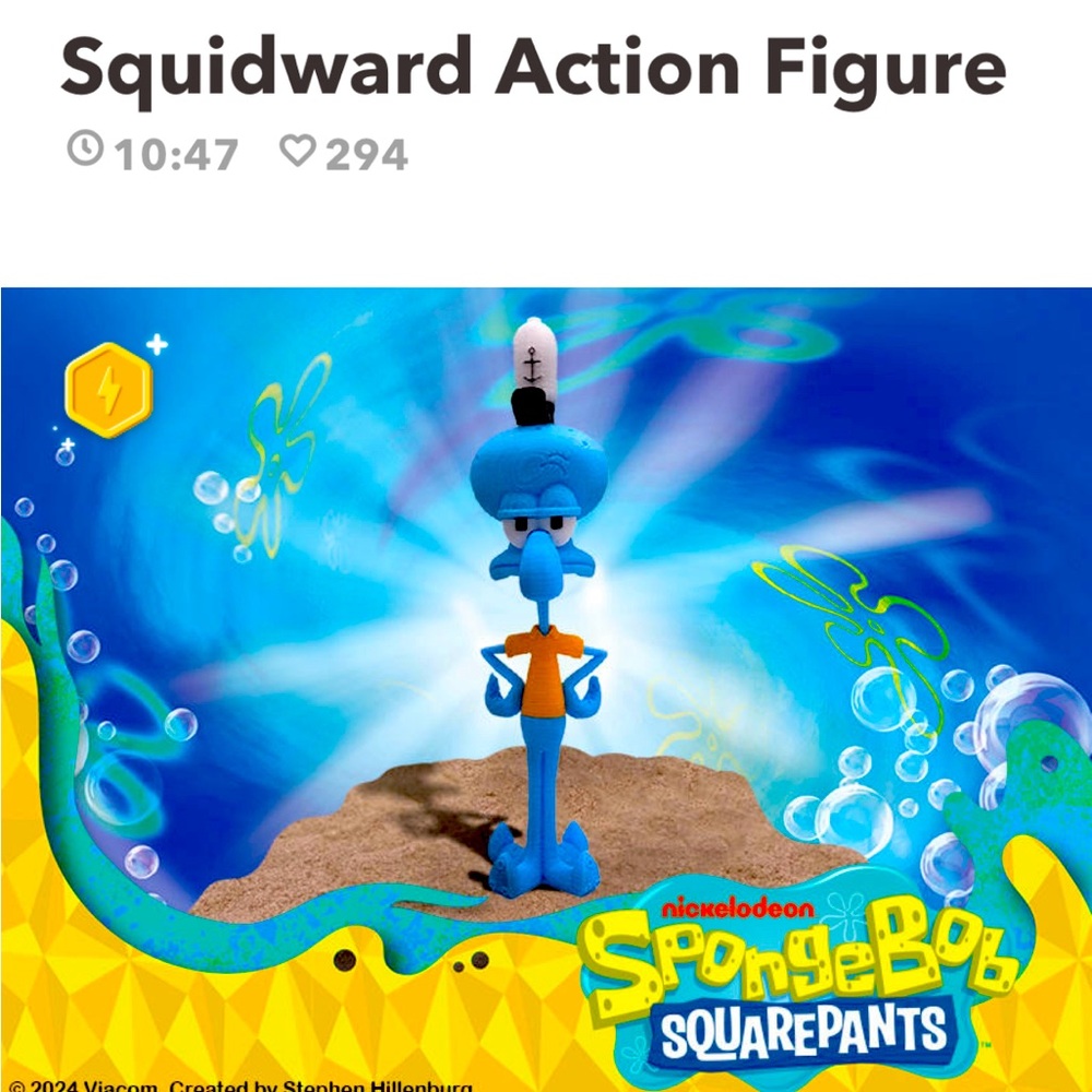 Squid from SpongeBob 3d printed